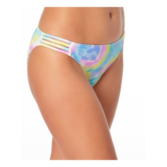 California Waves Juniors Hipster Bikini Swim Bottom Pastel Tie Dye Small NWT - Picture 3 of 5